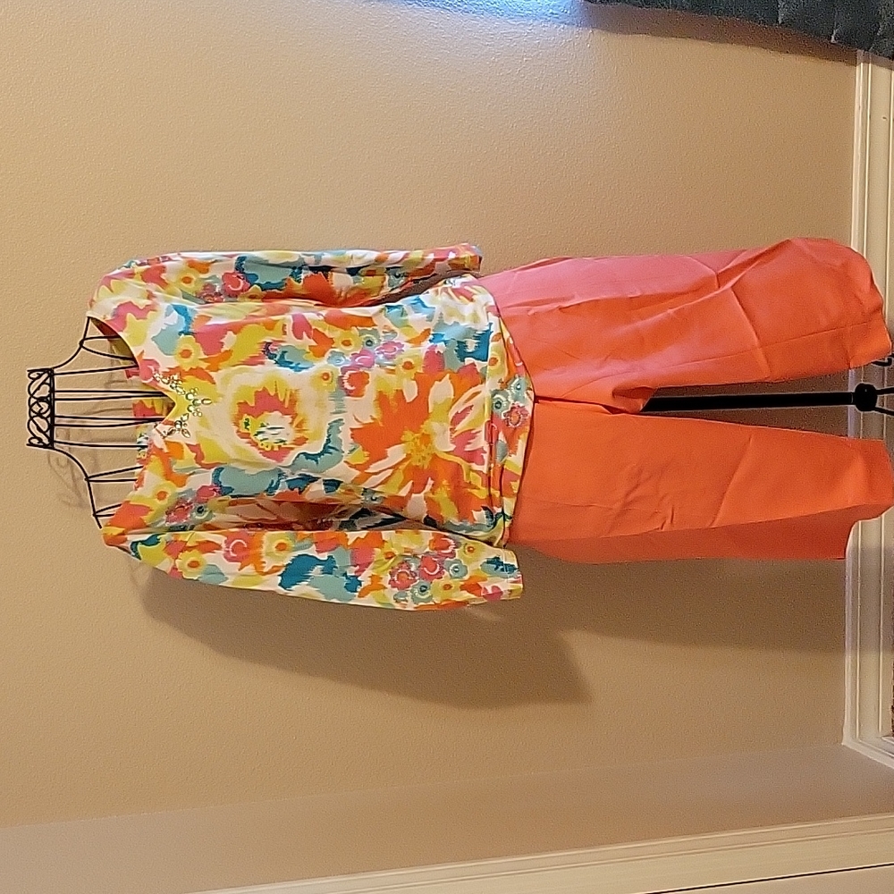 NWT Laura Ashley capri and Ruby Rd top complete outfit 20W